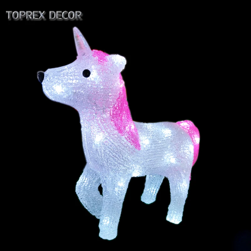 Cute Unicorn Christmas Lights Home Decor Table Decorations Acrylic