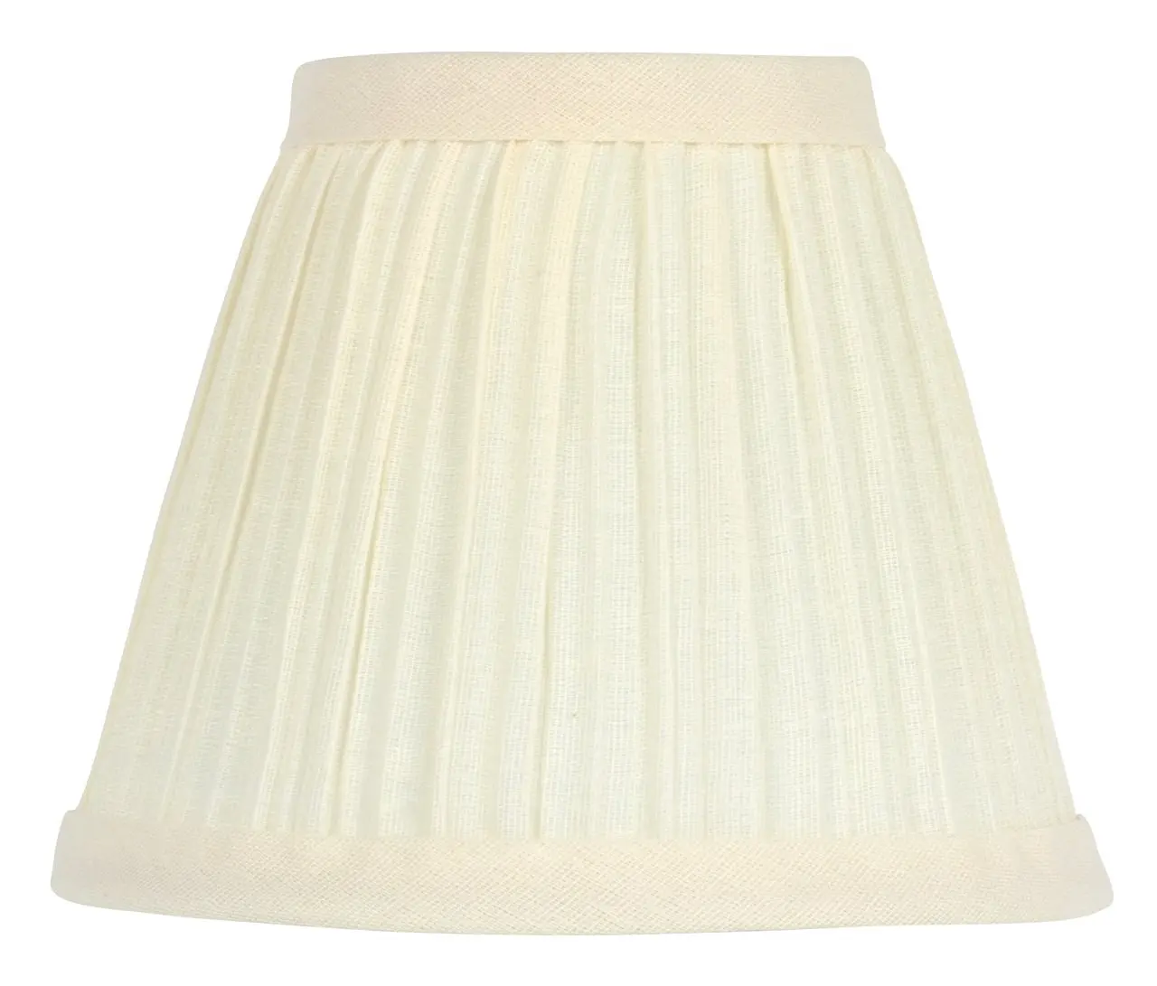Upgradelights 5 Inch Pleated Empire Clip On Chandelier Lamp Shade in Eggshell 3x5x4