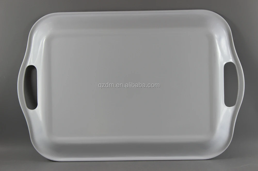 18"Handled Serving Tray/Melamine Plastic Trays With Handles