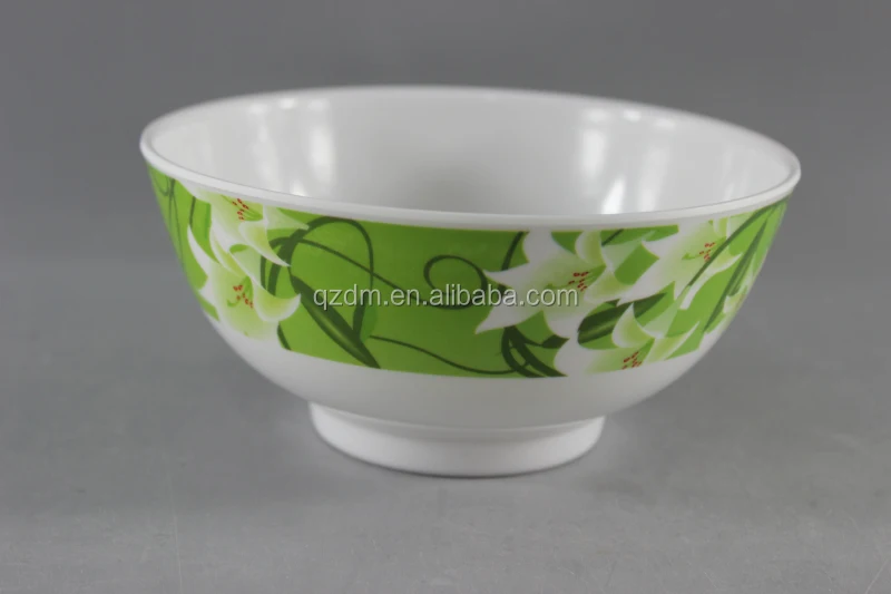 6.5inch Flaring Melamine White Suop bowl , Plastic Serving bowl