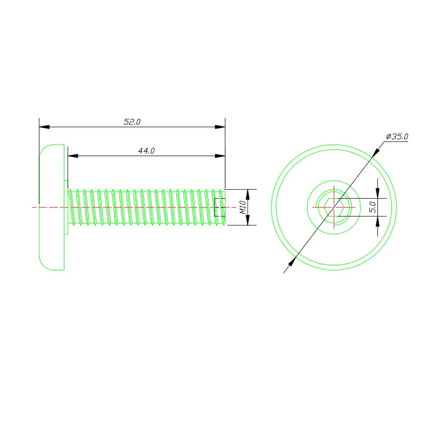 Adjustable screw in modern furniture leveling feet