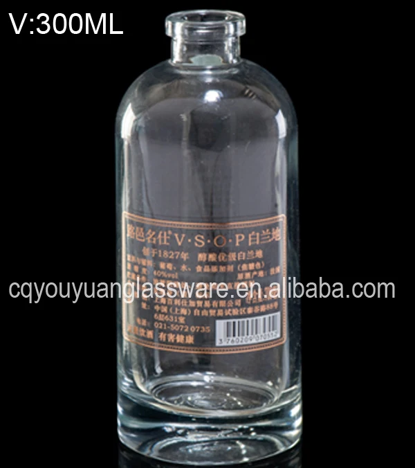 Personalized Round 30cl 300ml Cognac Brandy Liquor Bottle Buy Brandy