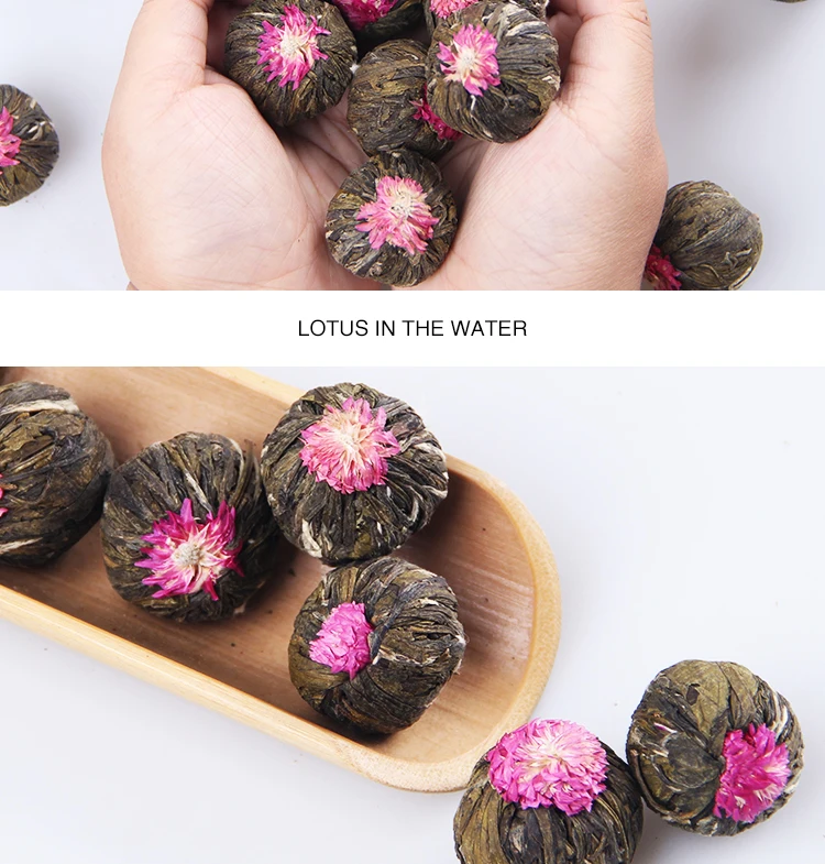 Organic Blooming Tea with Blooming Flower Healthy Blooming Tea Ball with Globe Amaranth - 4uTea | 4uTea.com