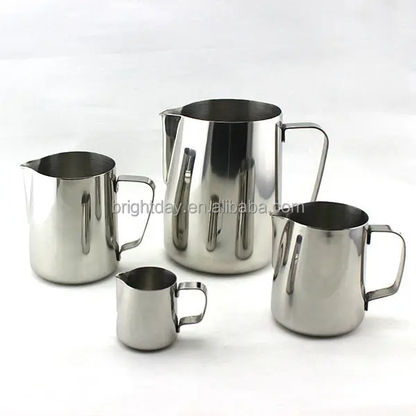 Coffee And Milk Fronting Pitcher Stainless Steel 18/8 Milk Jug 350/500 ...