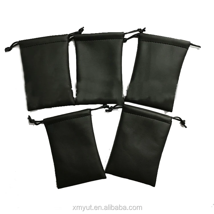 PU Leather Jewelry Packaging Bag Cosmetic Drawstring Bag Gift Bag Jewelry Pouch with logo