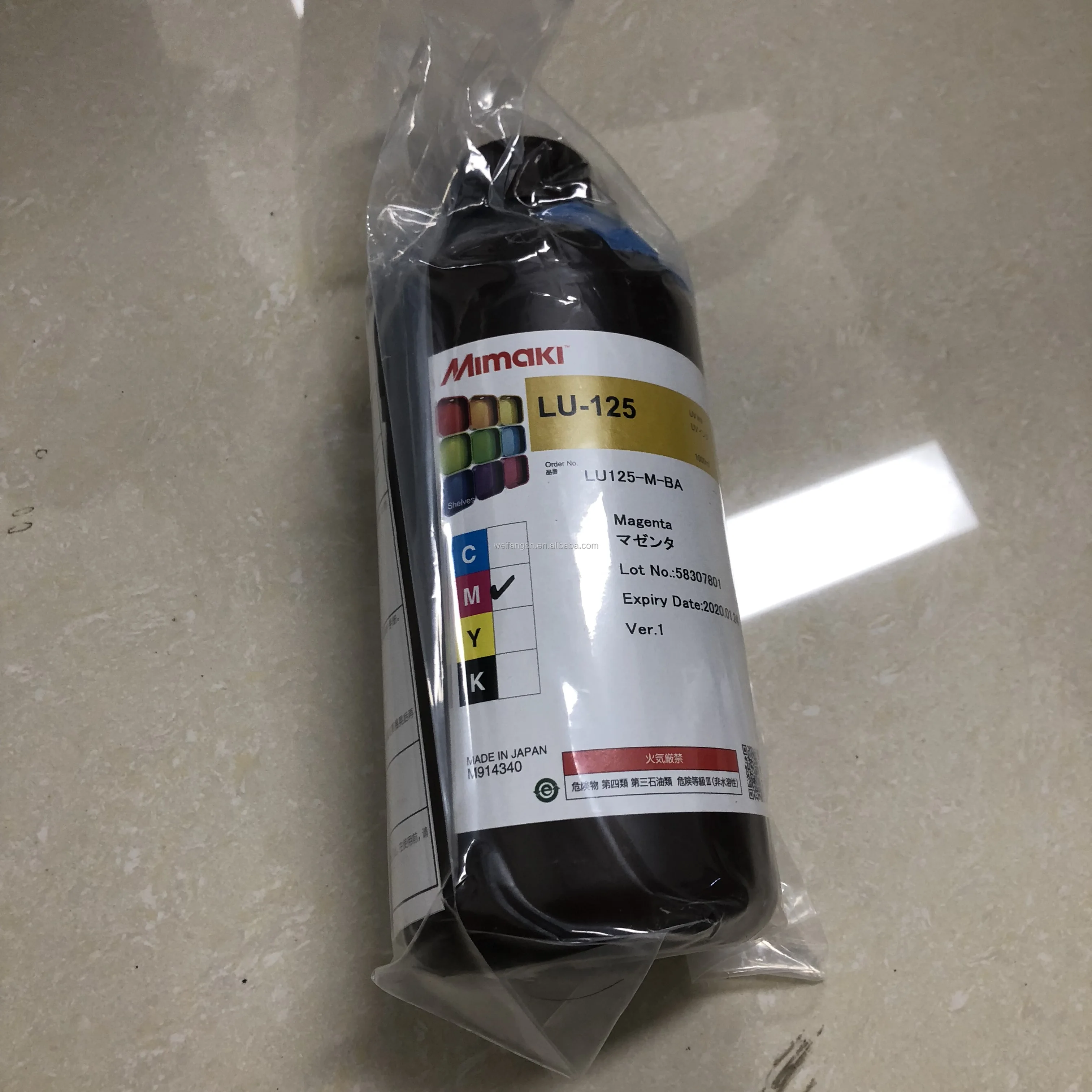 Original 1000ml Bottle Uv Curable Ink Mimaki Lus125 Ink Compatible