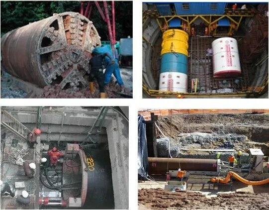 Pipe jacking machine project site