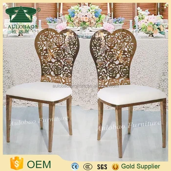 Flower Carved Back Rose Gold Metal Dining Chair Flower Carved Back Rose Gold Metal Dining Chair