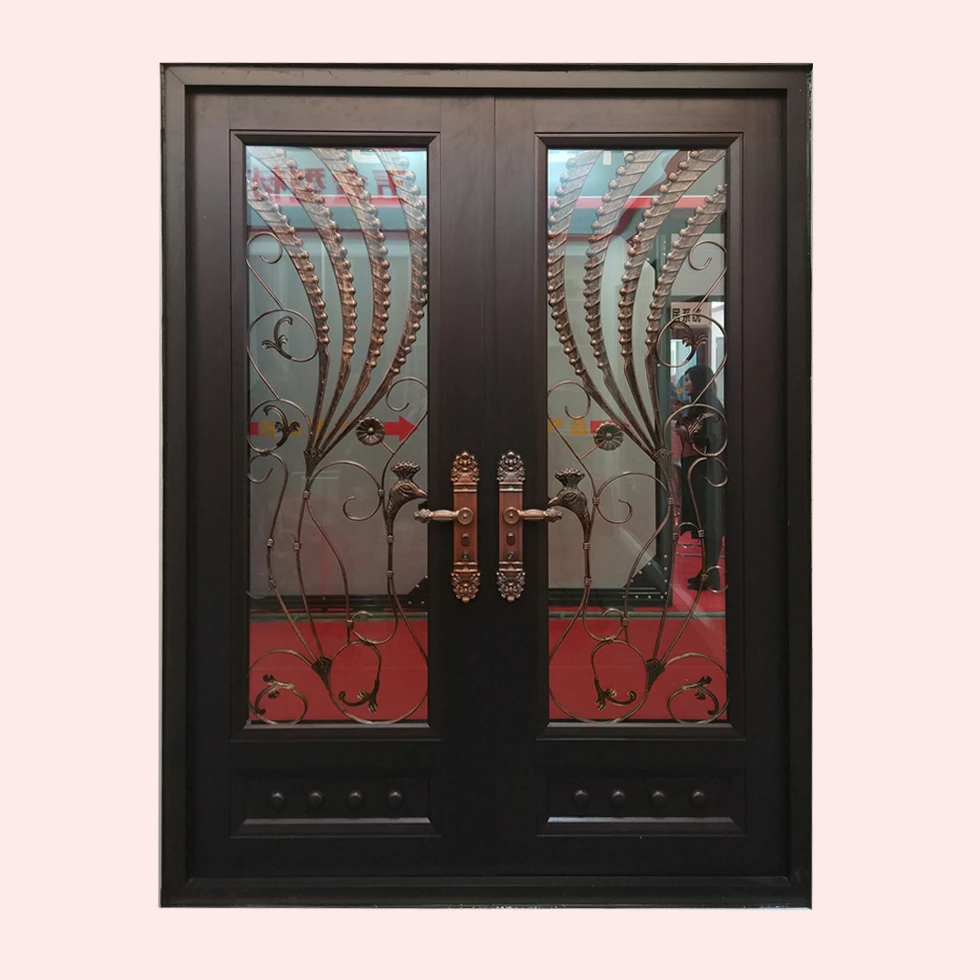 Glas franz&ouml;sisch t&uuml;r aluminium eingangst&uuml;r mit grid