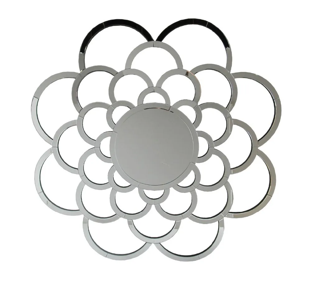 Flower Shaped Design Decorative Stick On Wall Mirror Buy Design