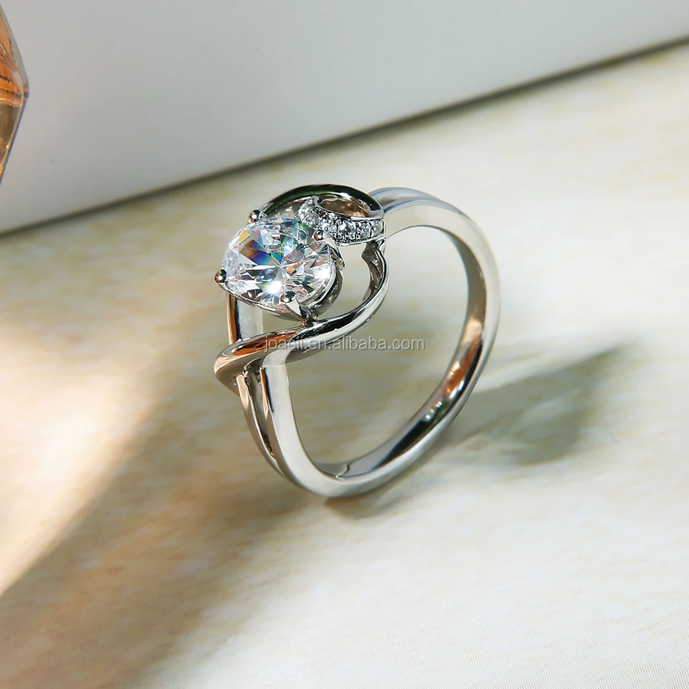 Fashion Design 925 Silver Engagement Ring Women Diamond Jewelry With Kullatut Korut