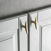 Brass metal furniture handles & knobs kitchen hooks with knobs