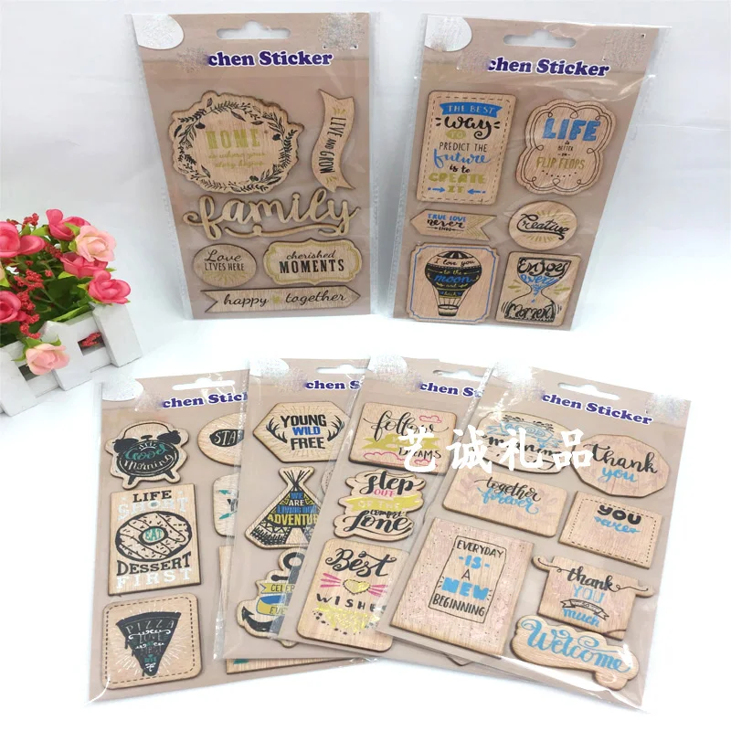 New Design Custom Laser Cut Hot Gold Wooden Sticker Buy Laser Cut