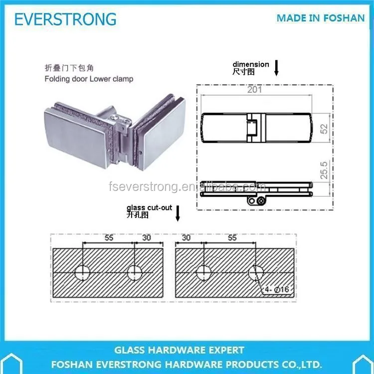 Everstrong Glass Sliding Folding Door Hardware Fitting Stz700a13