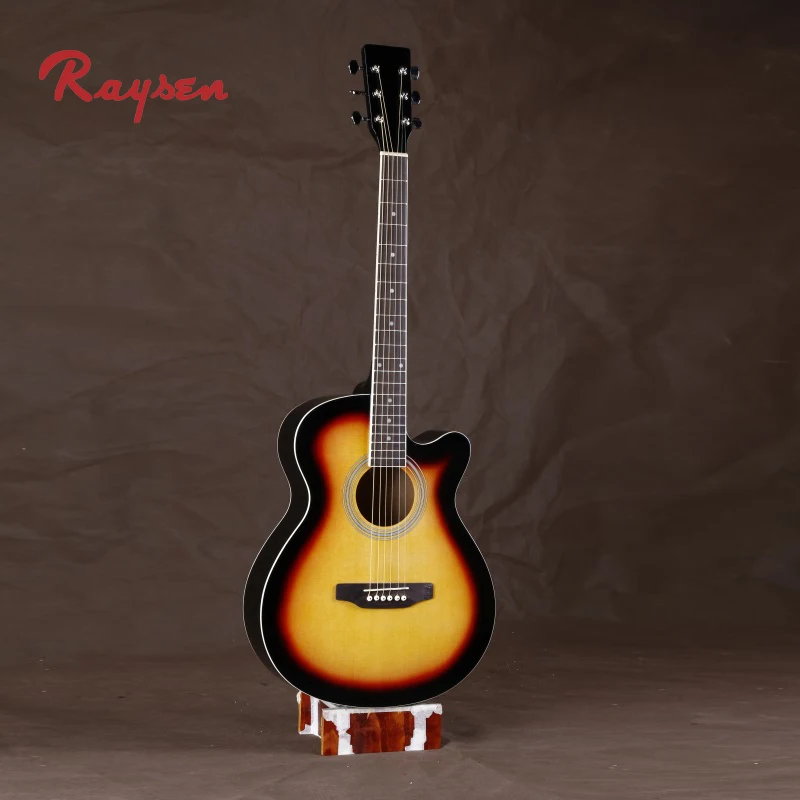 All Linden Plywood Acoustic Guitar 41 Inch Wooden Guitar With Good