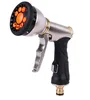 Metal 9 function garden water trigger nozzle with front trigger