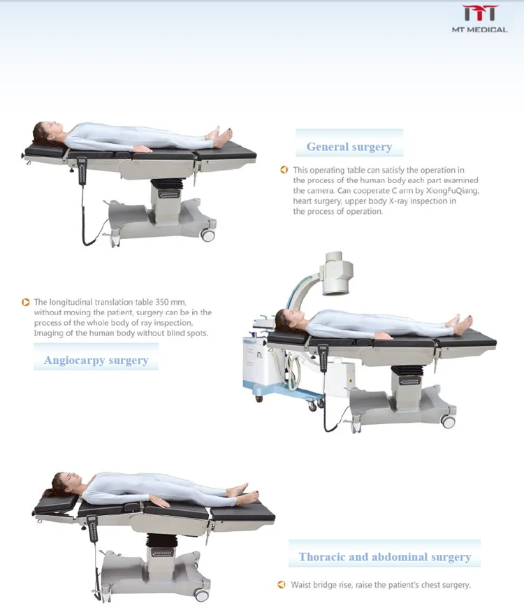 Multi functional electric operating table stainless steel table frame electric operation table