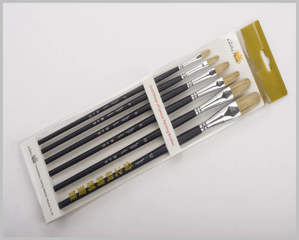 Professional Boar Bristles Paint Brush Artist High Quality Paint Brush