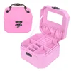 nice velvet dressing case high-end wooden mdf cosmetic case
