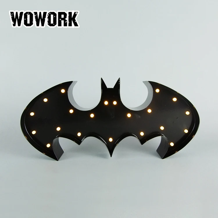 WOWORK customized 3D metal frame marquee night wall fancy lovely animal shape led light