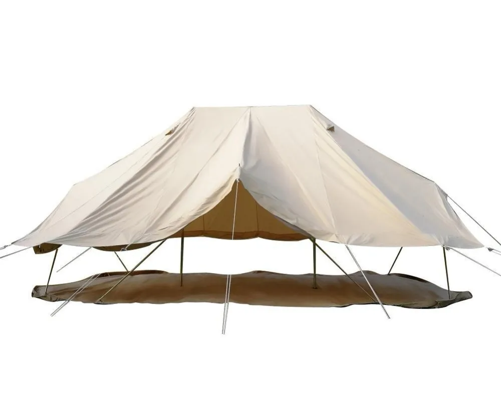 户外帆布帐篷豪华家庭野营皇帝拉伸帐篷