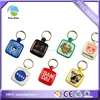 Custom Colors Square ABS Hard Plastic Blank Keyfob with Doming Epoxy