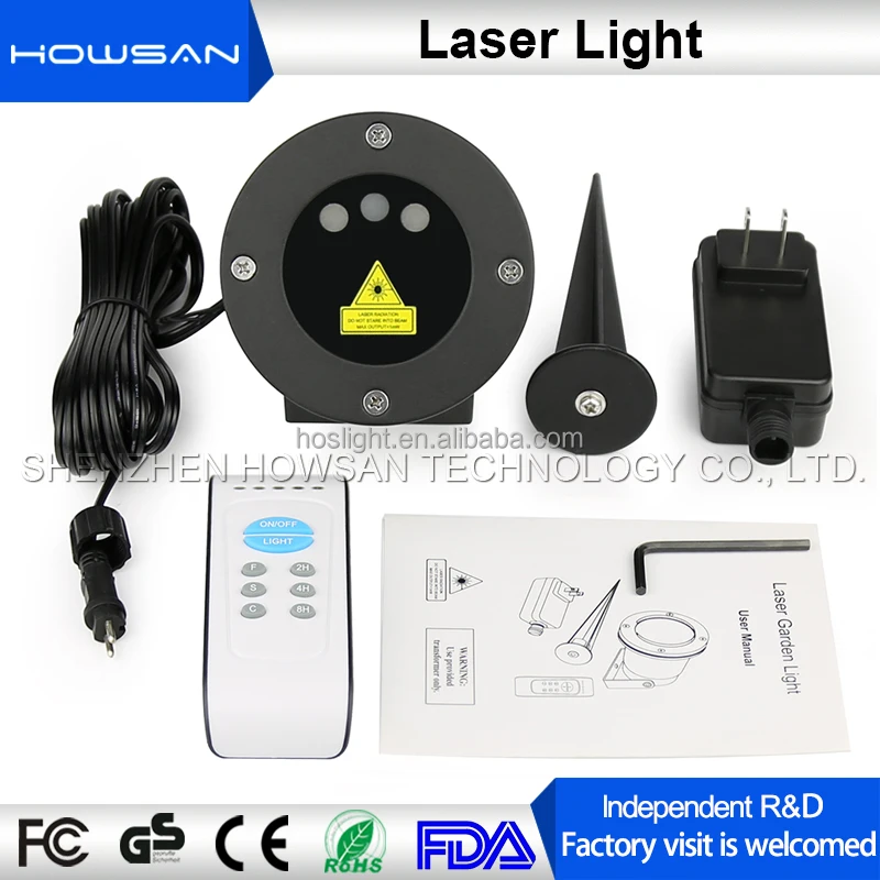 Imperméable à leau solaire motion sensor projecteur laser en plein air lumière De Noël