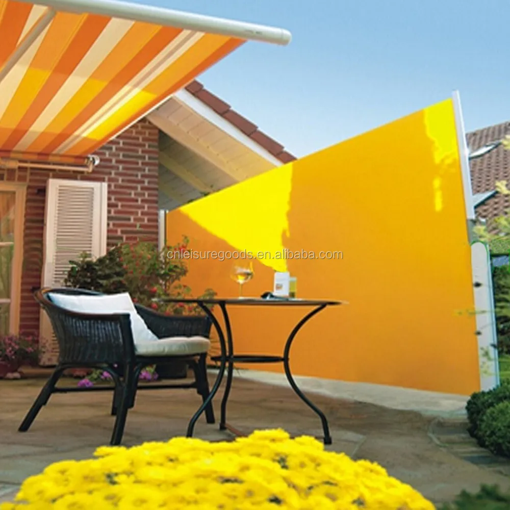 Uplion Outdoor Retractable Awning Sun Shade Aluminium Garden Side
