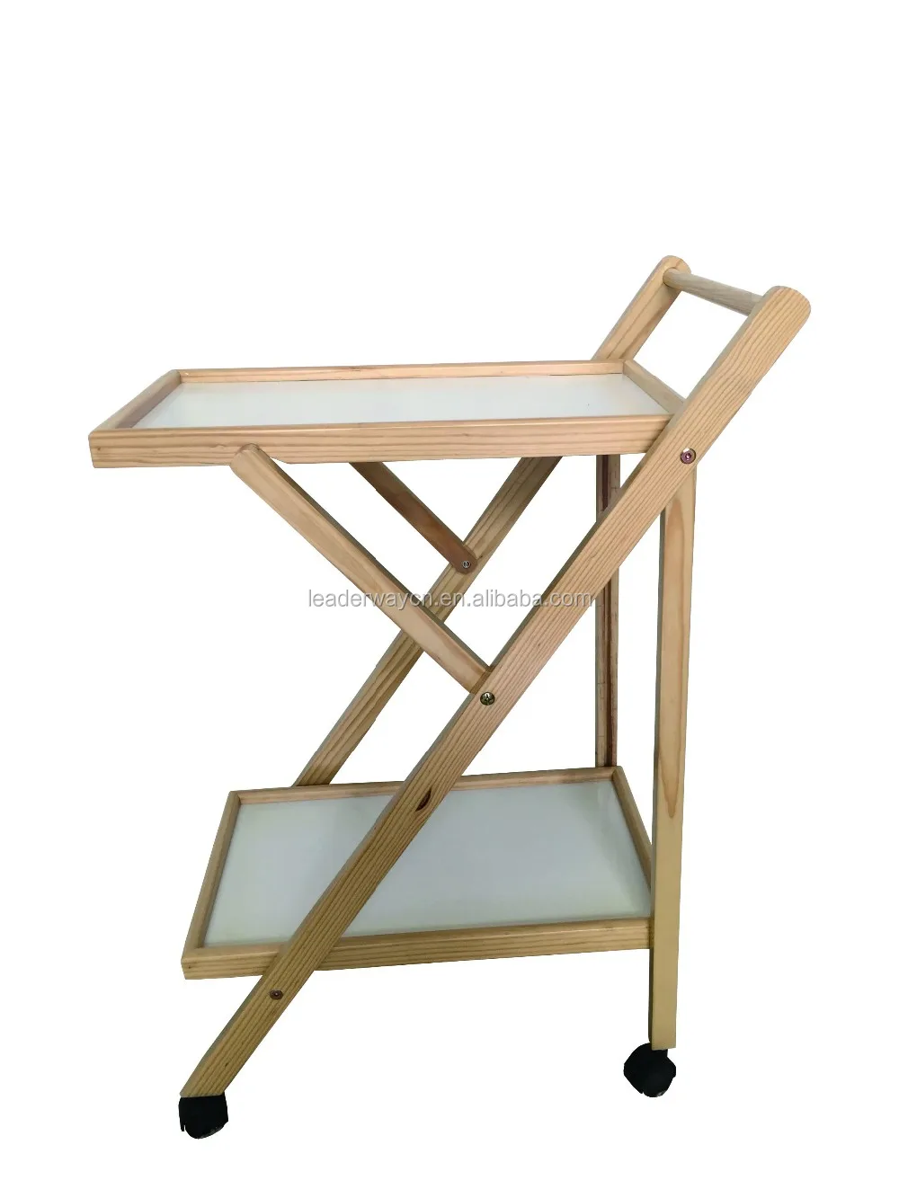 2 tier eenvoudige houten outdoor vouwen keuken opslag trolley ...