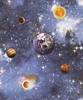 The starry sky planet design 3d future world pvc wallpaper