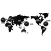 Oversized Big Creative 3D DIY Customized World Map Clock Wall