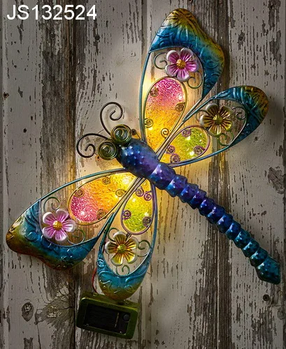 solar dragonfly wall art