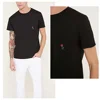 New Trend Short Sleeve Rose Graphic Embroidery Pocket Men's T-shirt 100% Cotton Casual Tshirt for Men
