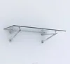 Premium Quality Crystal Clear tempered Glass Door Window Awning with Silver Brackets, Door Window Shelter Awning