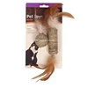Seagrass playing ball and roll/customized cat feather stick toy