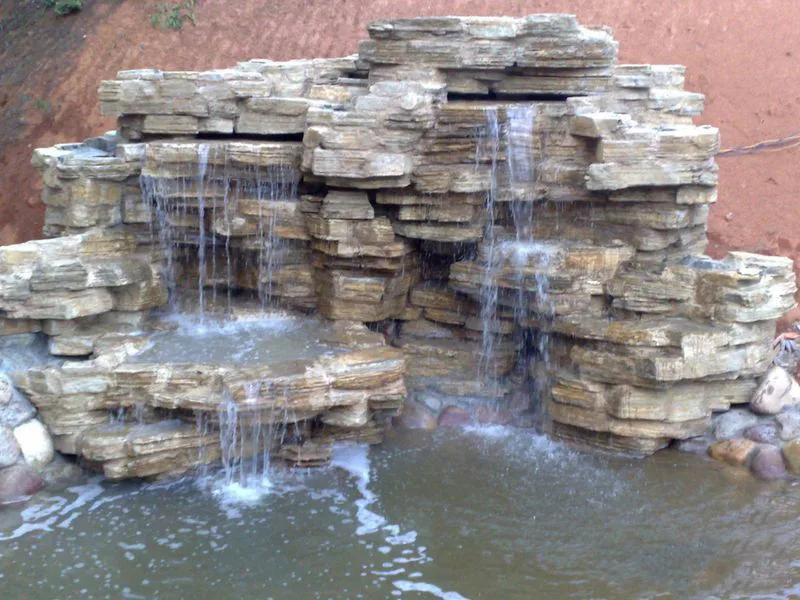 faux stone waterfall fountain