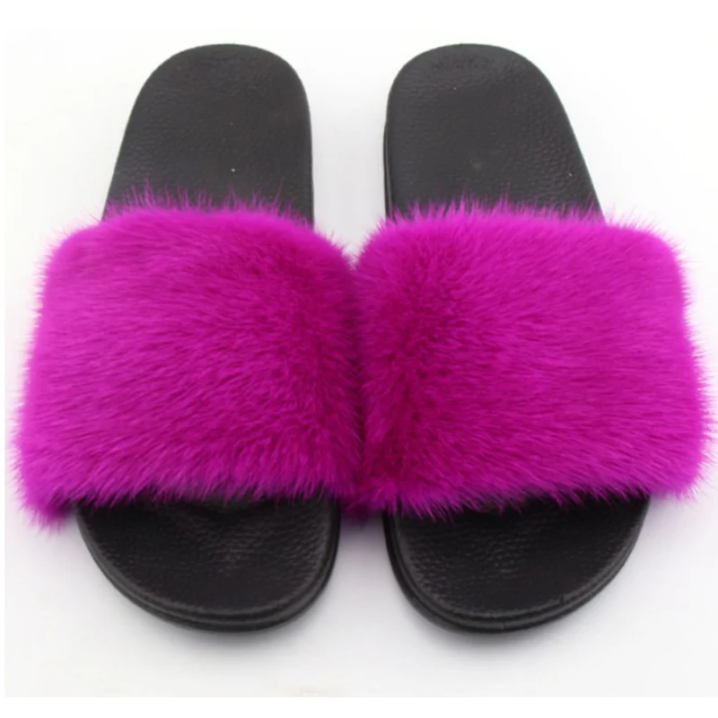 mink fur slides wholesale