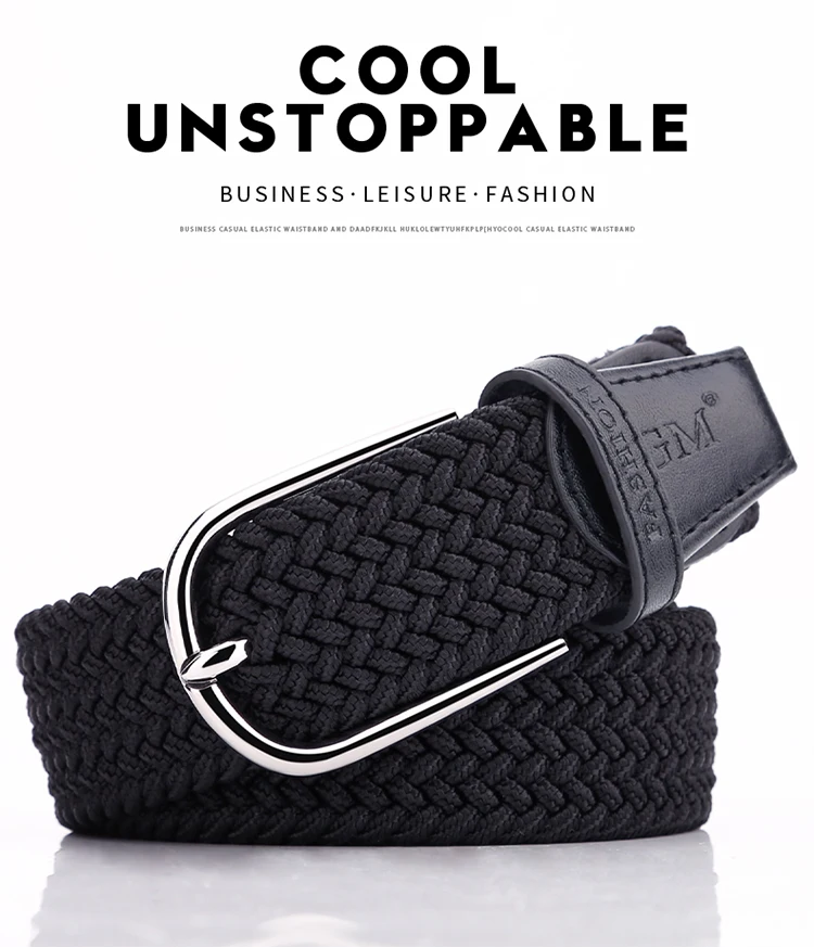 elastic dressy canvas belt