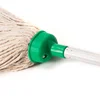 Raw white cotton yarn PP mop head material floor cleaning industrial wet mops with aluminum pole