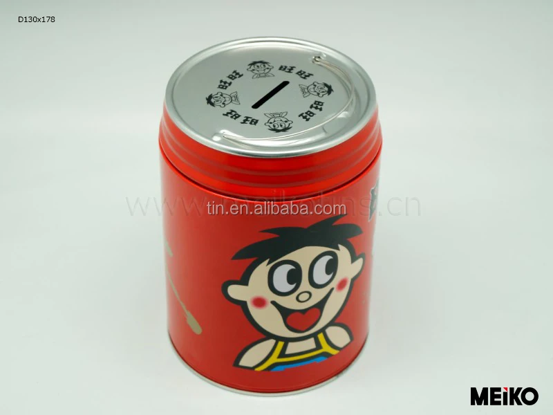 Coin can money box tin can coin bank collection boxes