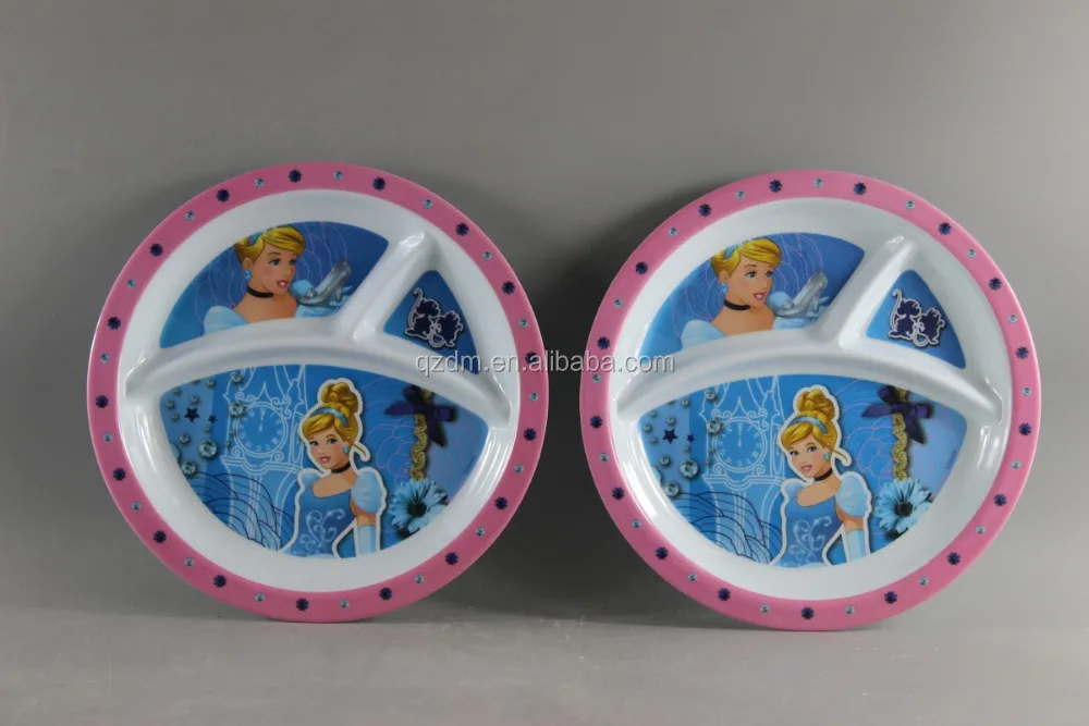 A5 Kids Melamine Divided Plate For Kindergarten