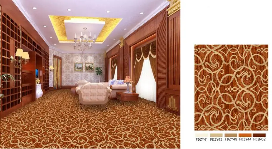 Luxury Commerical Used Lobby Hall Carpet, Guangzhou Stocklot Lobby Hall Used Wilton Carpet