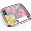 3 compartment square fruit plastic box for food container
