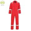 EN20471 Hi vis Polycotton twill wing coverall red with chest pocket