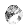 2019 Hot Sale Steampunk Style Antique Silver Men's Viking Rings