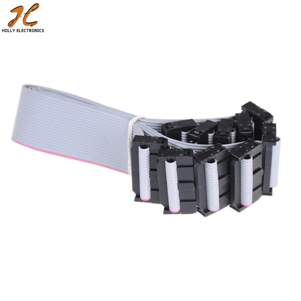 Gray Flat Ribbon Data Cable 20cm Usb Asp Isp Jtag Avr Wire 10p Idc Flat