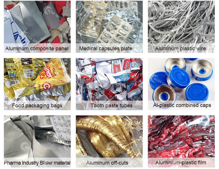 Medicine Empty Covers Blister Packs Recycling Machine For Aluminum