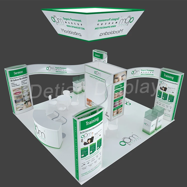 Dexin oferta 10*20 mostrador de comércio estande de exposição projeto da cabine da exposição