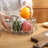 Multiple usage Can change 5 shapes Fruit Basket Metal Stainless Steel Silver Fruit Basket