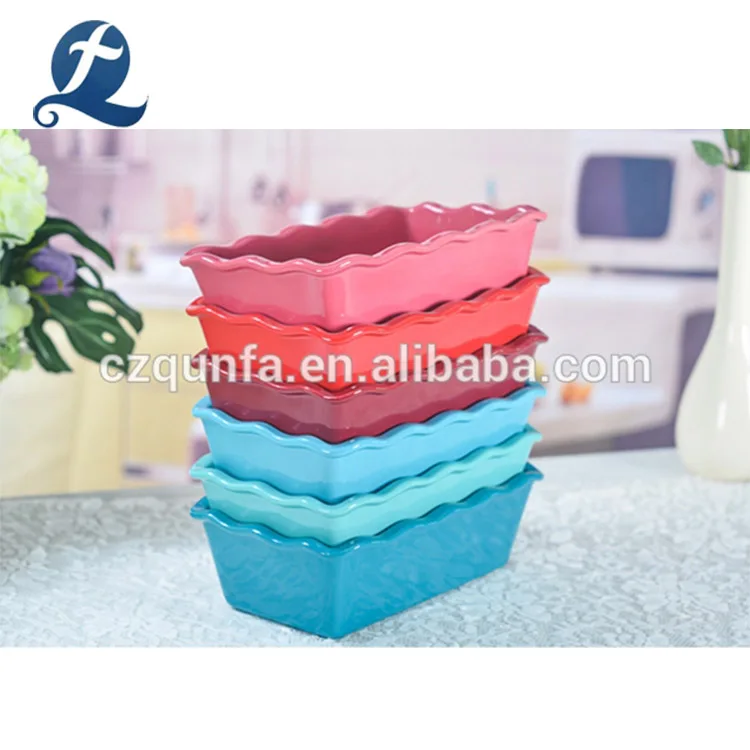 Oem Home Beautiful Dinnerware Stoneware Creamic Oven Safe Large Loaf Baking Pan